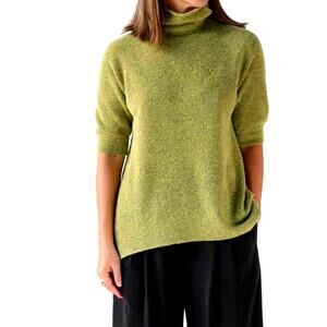 Christian Wijnants Kaluh Sweater Kiwi Melange Wool Turtleneck XS Green